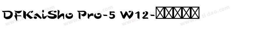 DFKaiSho Pro-5 W12字体转换